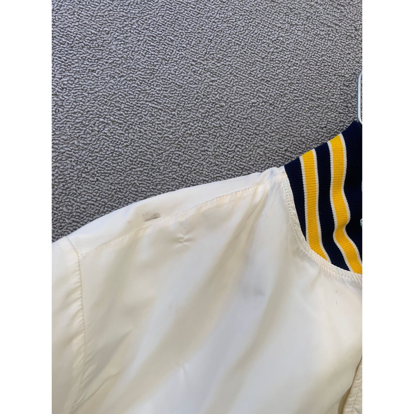 Vintage Maple Men's M White Black Yellow Varsity Jacket Athletic Sportswear