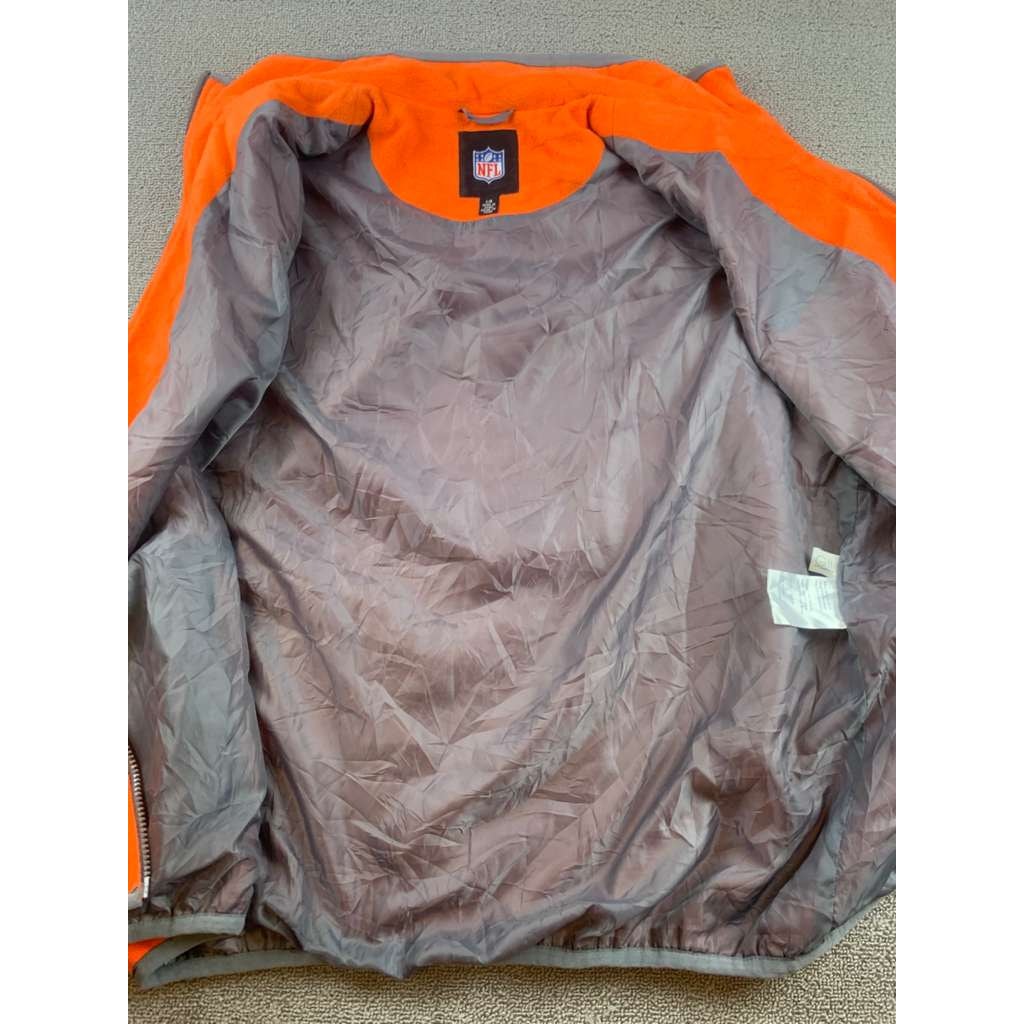 NFL Apparel Men's Large Orange Gray Trim Broncos Vest Warm Fan Horse