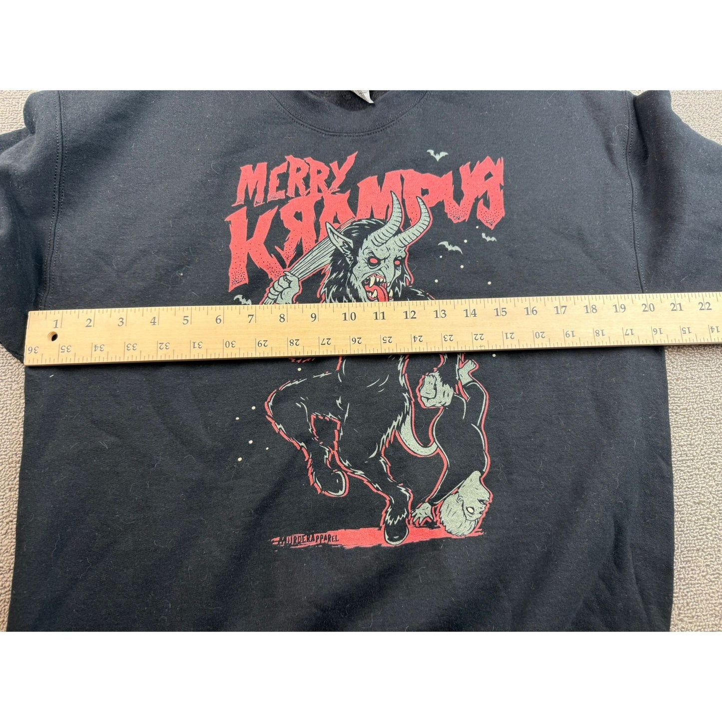 Merry Krampus Gildan Men's Medium Black Heavy Blend Crewneck Sweatshirt
