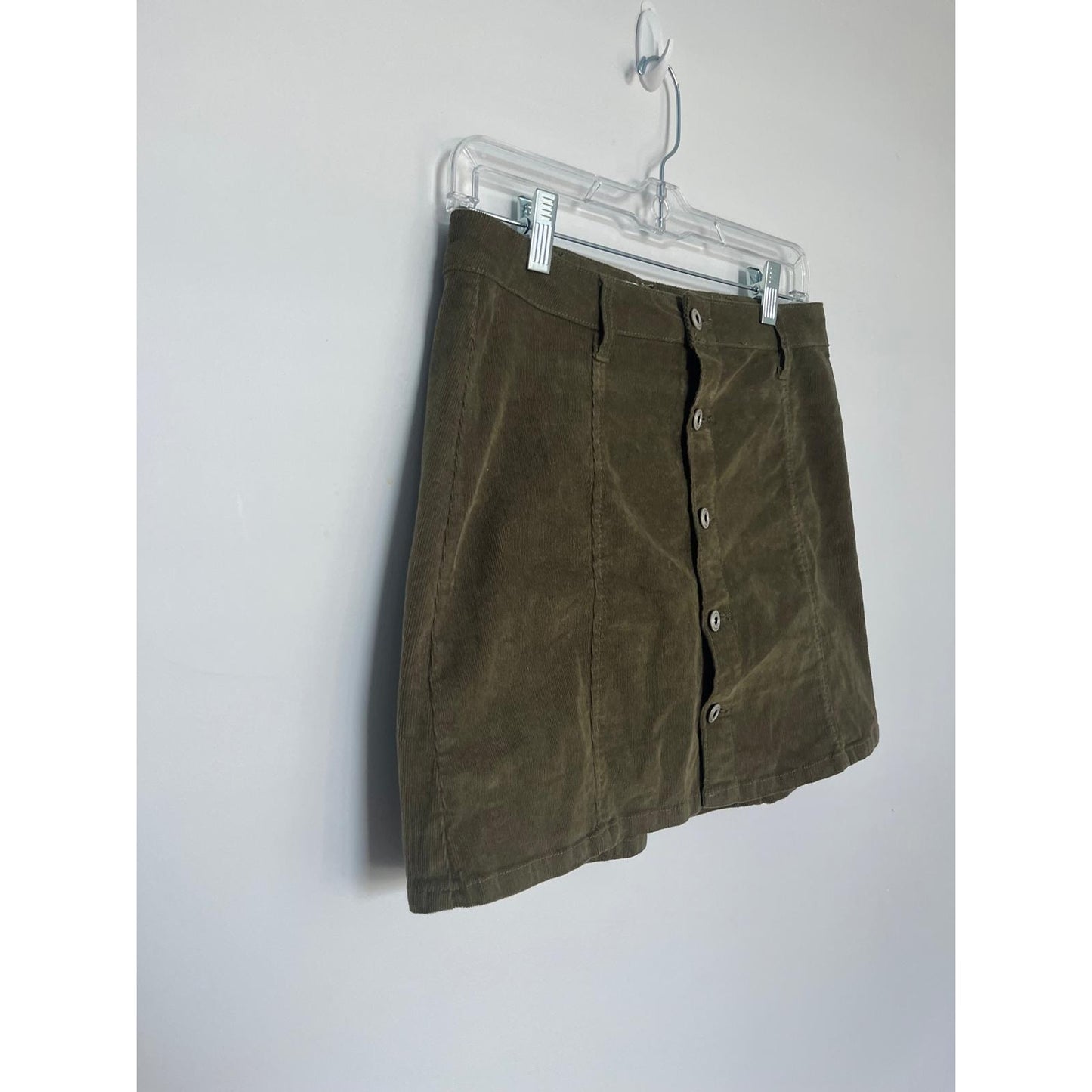 regeneration Corduroy Mini Skirt Women 9/29 Olive Green Fall Casual Retro