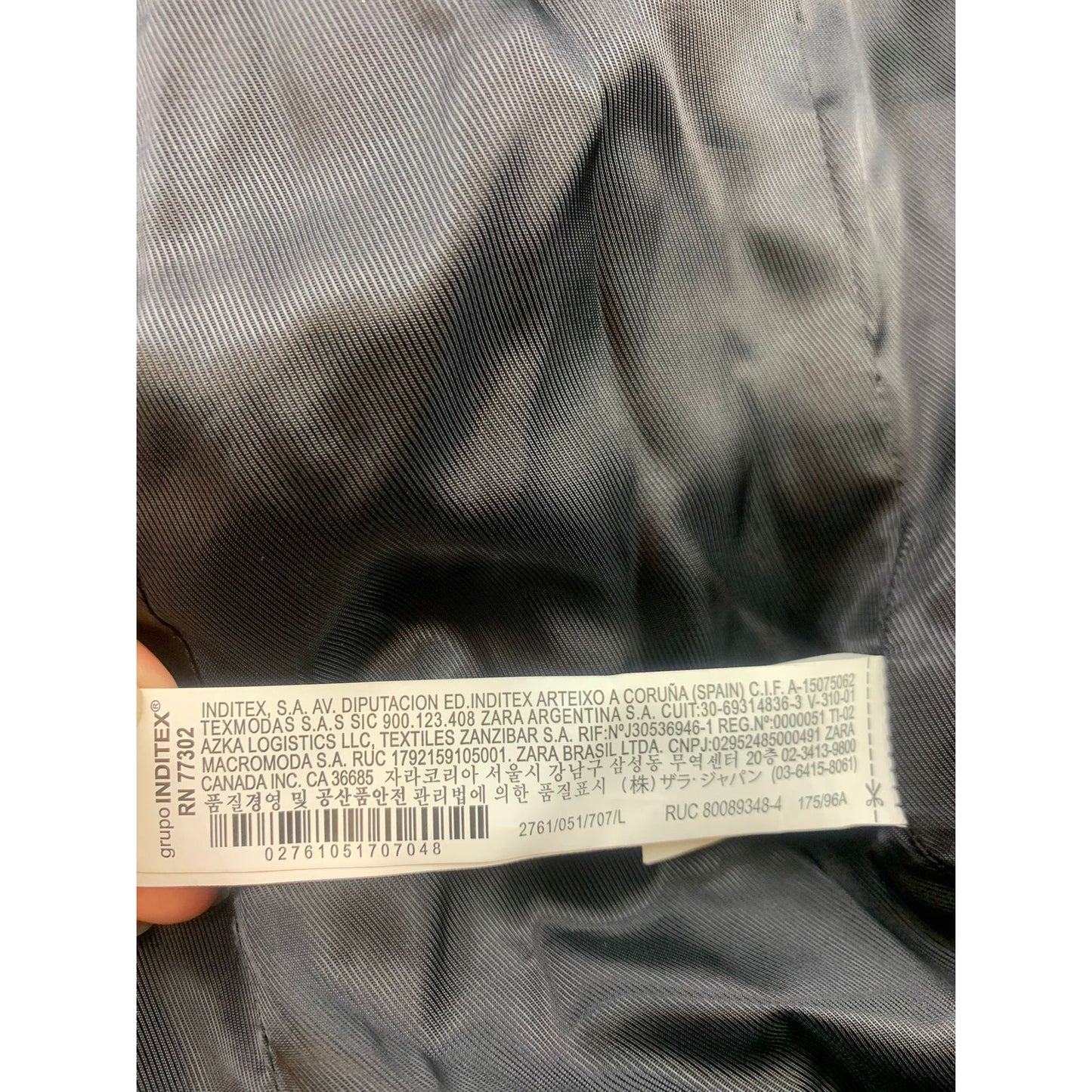Zara Women's Large Plaid Doble Breasted Blazer Fall Winter