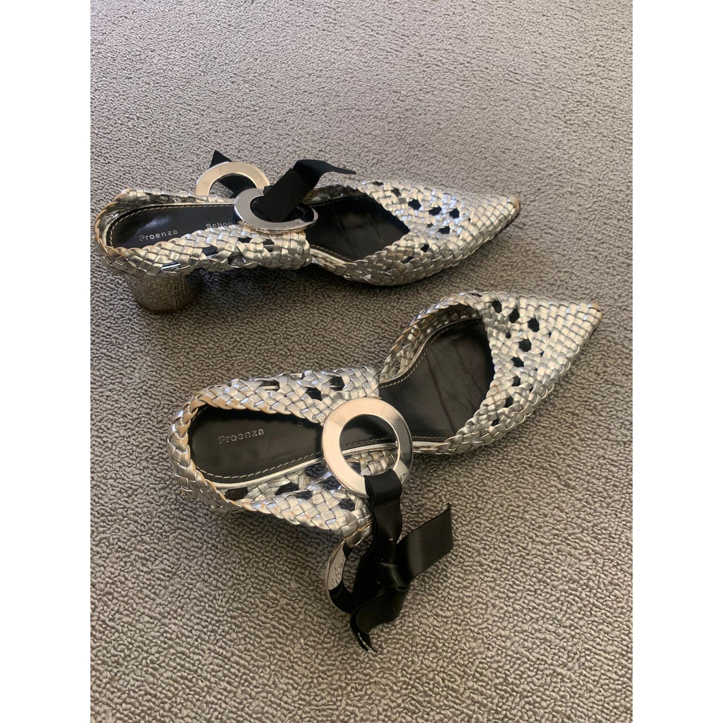 PROENZA SCHOULER Women 40.5 Silver Heel Shoes