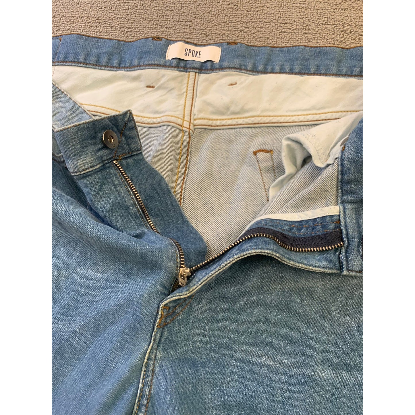 Spoke Mens 42 Jeans Blue Build A Regular Fit Straight