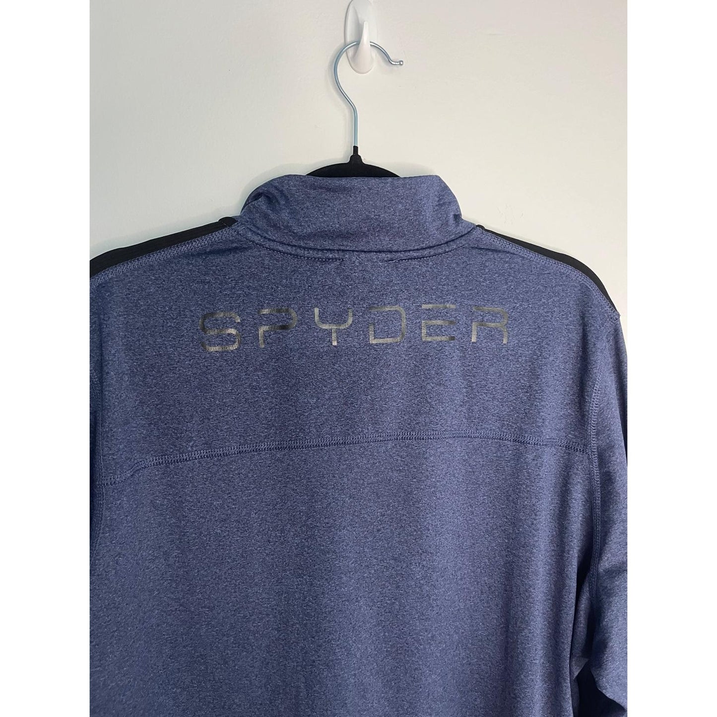 Spyder Active Quarter Zip Pullover Men XL Blue Stretch Performance Top