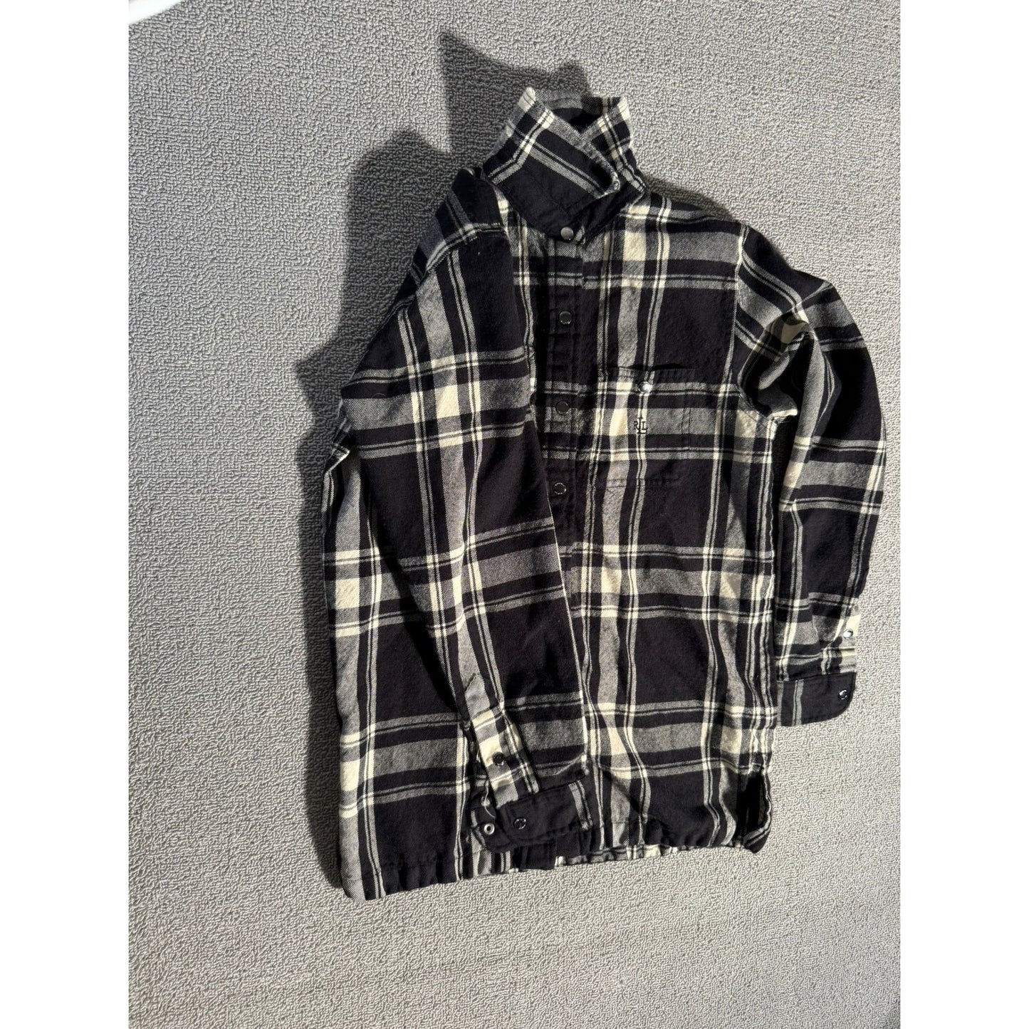 Lauren Ralph Lauren Petite Wool Plaid Jacket Women S black white