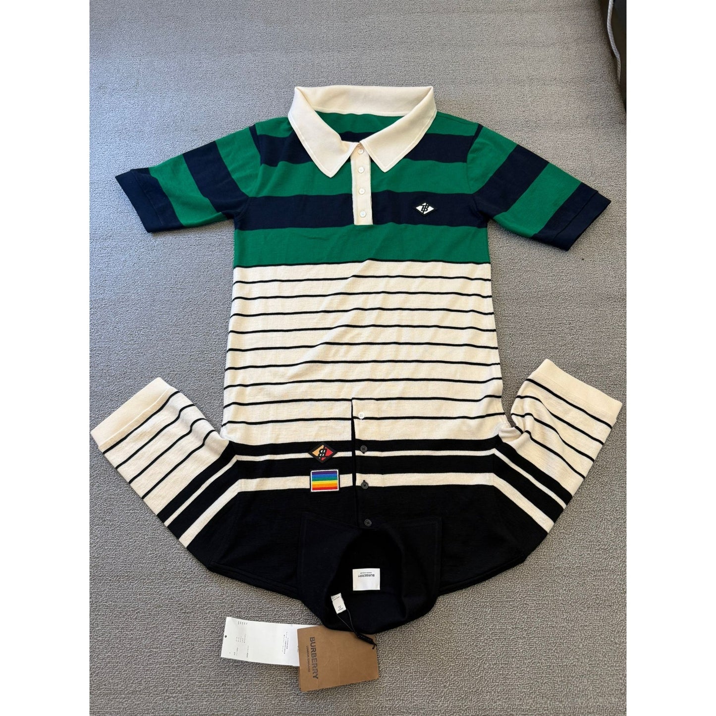 Burberry Women's XS Burberry Dress Polo Shirt Reconstructed
