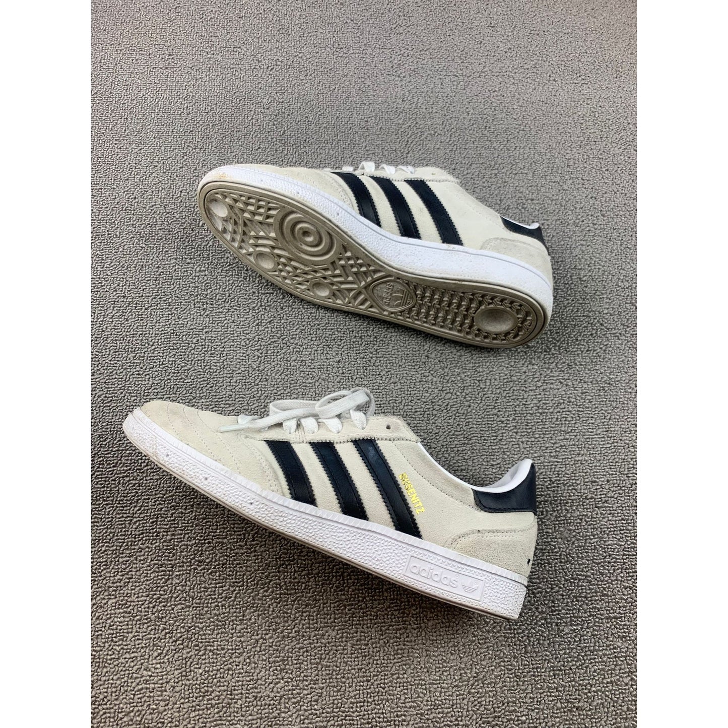 Adidas Busenitz Vintage Men US 9 Gray Shoes Skateboarding Casual Sneakers