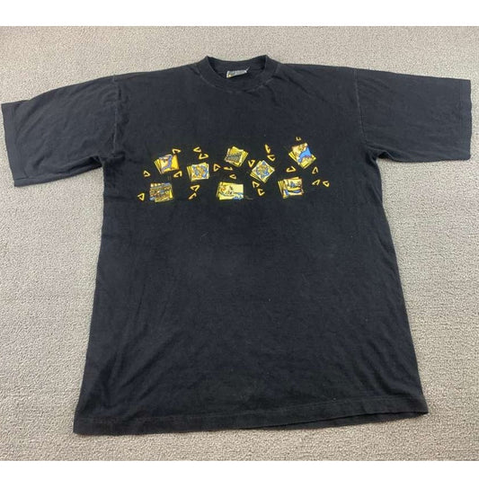 Vintage US Bull T Shirt Large Black Cotton Short Sleeve Graphic Brazil Made