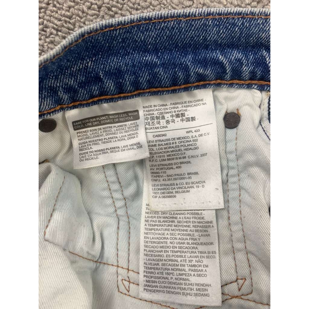 Levi’s 505C Men’s Straight Jeans W30 L32 Light Wash Distressed Blue Denim Pants