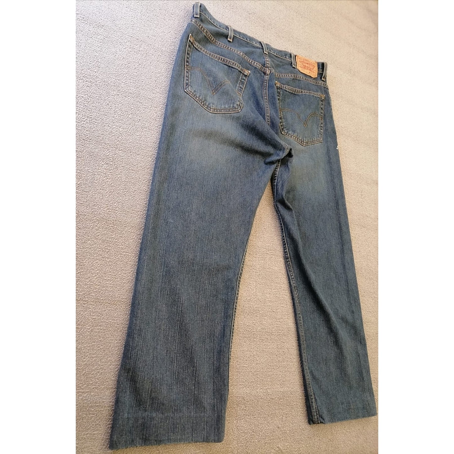 Levi's 505 Male W38 L34 Classic Blue Denim Jeans Regular Fit Durable Everyday