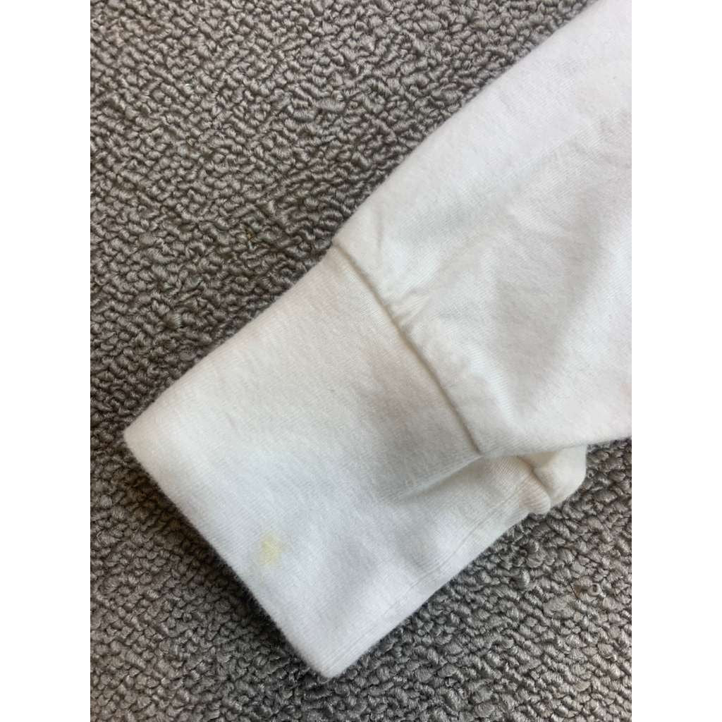 TNA Cropped Sweatshirt Women S White Elastic Hem Long Sleeve