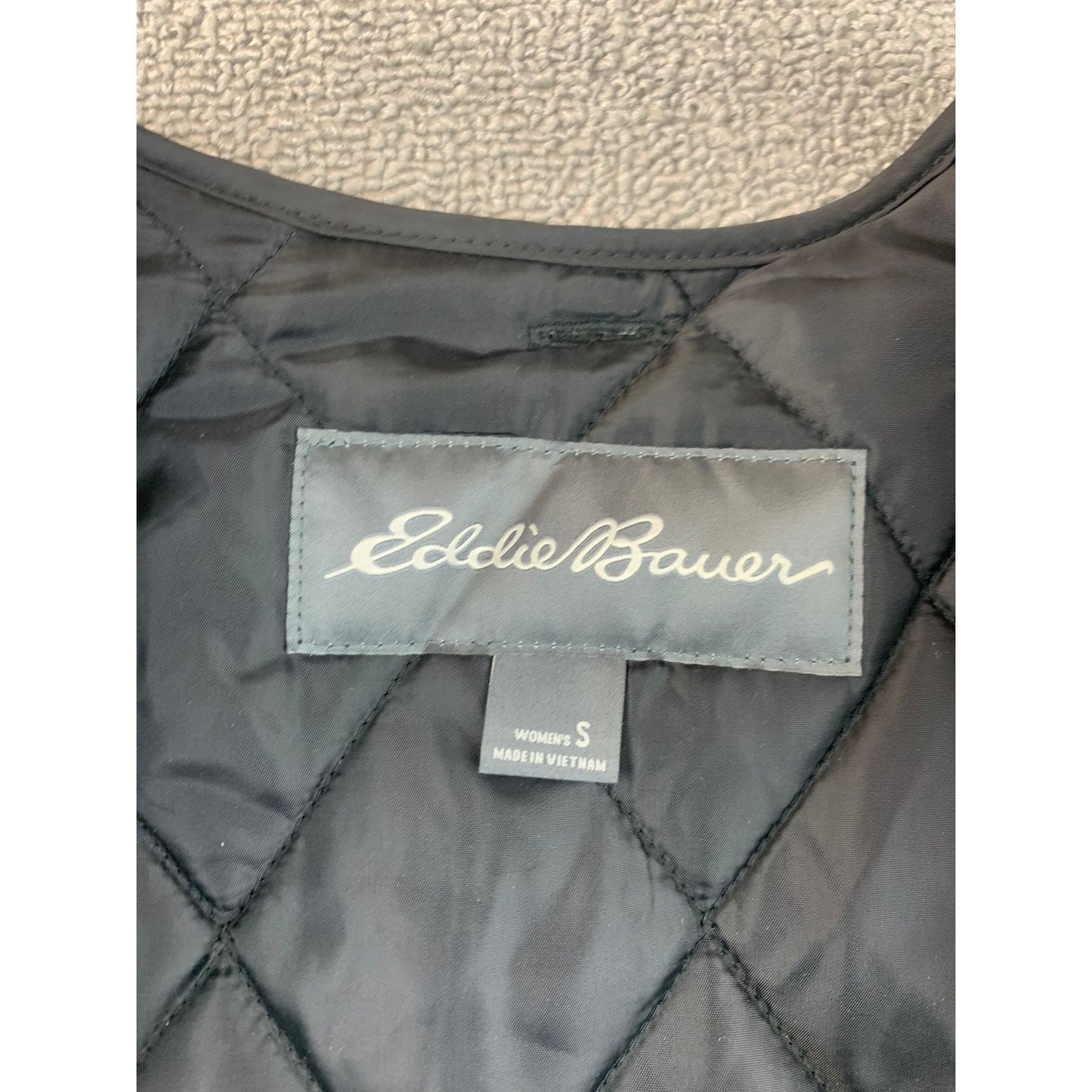 Eddie Bauer Women's S Black Quilted Lined Coat Outerwear Jacket