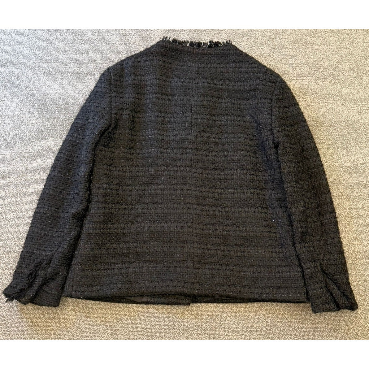 Zara Basic Collection Women's Size Small Black Tweed Jacket