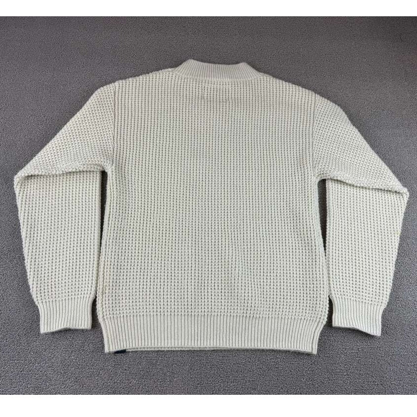 Long Wharf Women's Medium White Montauk SeaWell Crew Fisherman Sweater