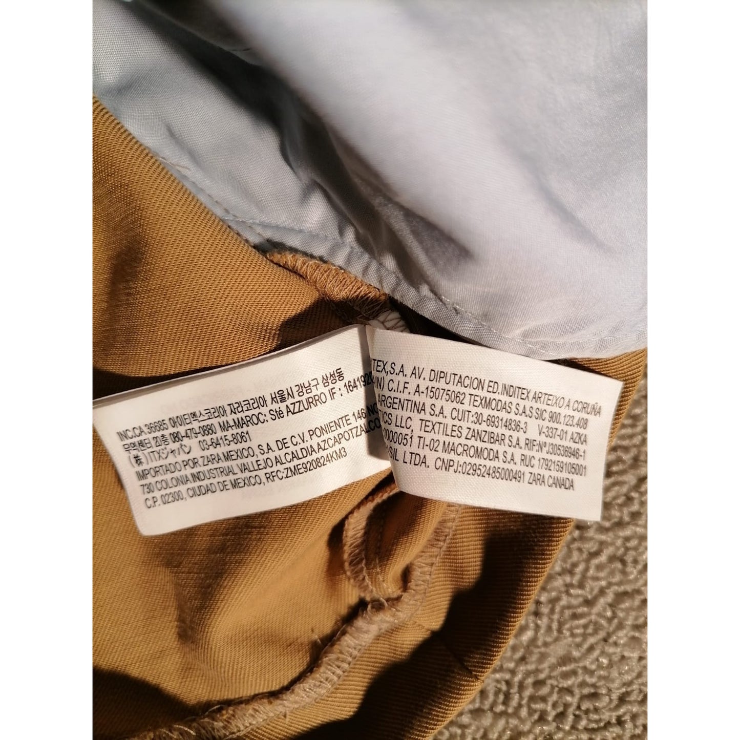 ZARA Medium Female Brown Tan Pleated Skirt with White Layered Hemline Stylish