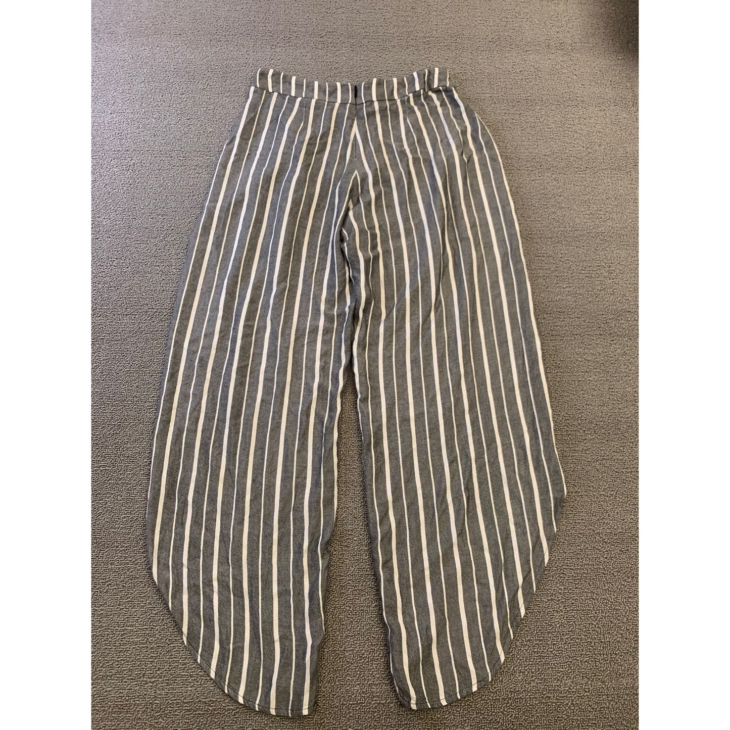 FREE PEOPLE All Weekend Long Women's 2 Black White Striped Split Hem