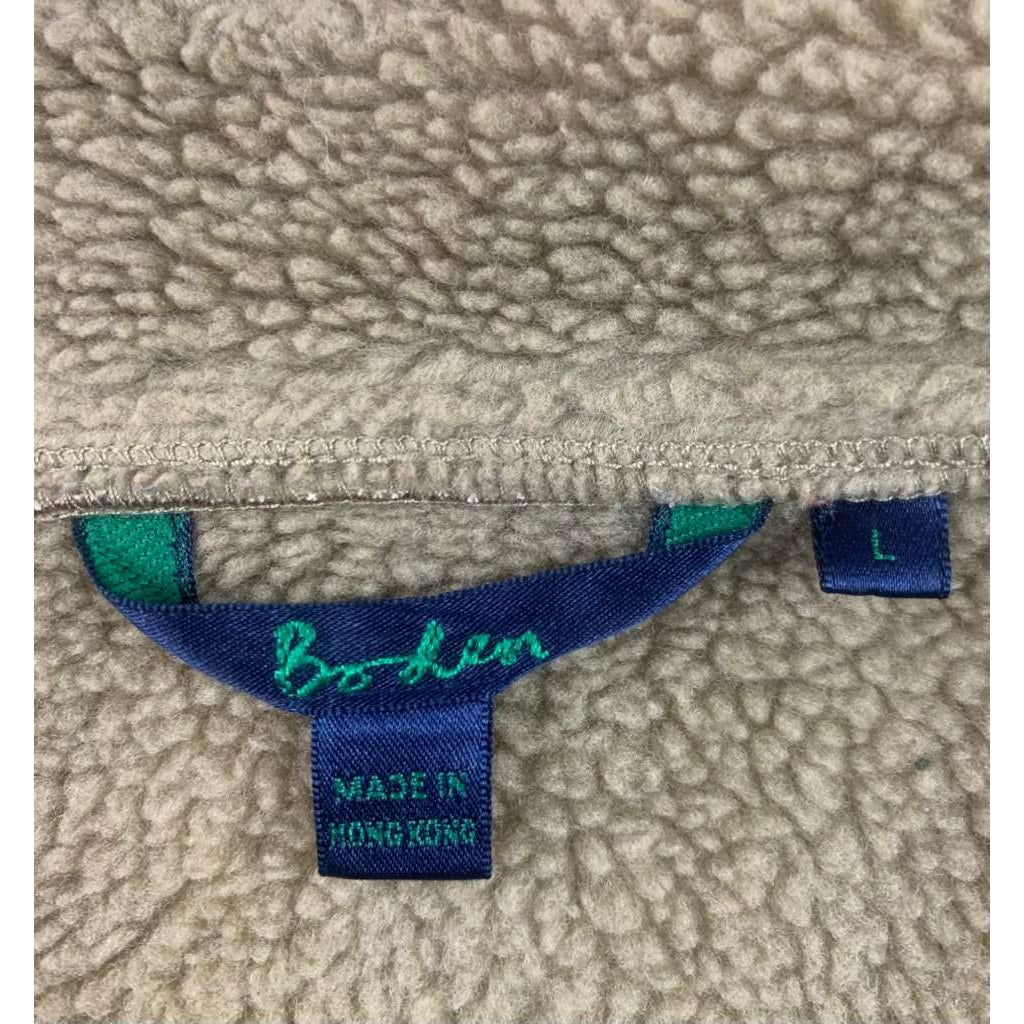 Boden Vest Women Large Faux Suede Shearling Lined Button Closure Brown