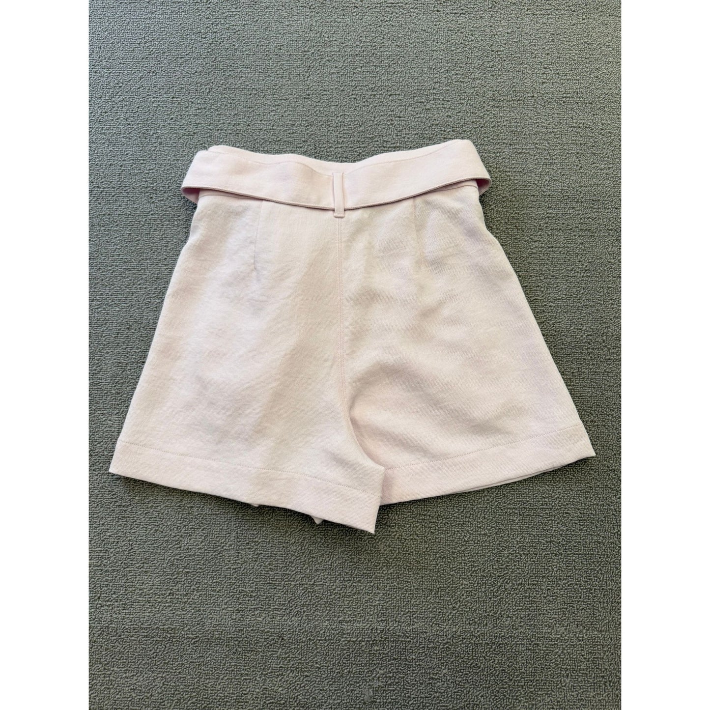 Aritzia Wilfred Women's Size 2 Pink Paper Bag Waist Shorts Belted Summer Casual