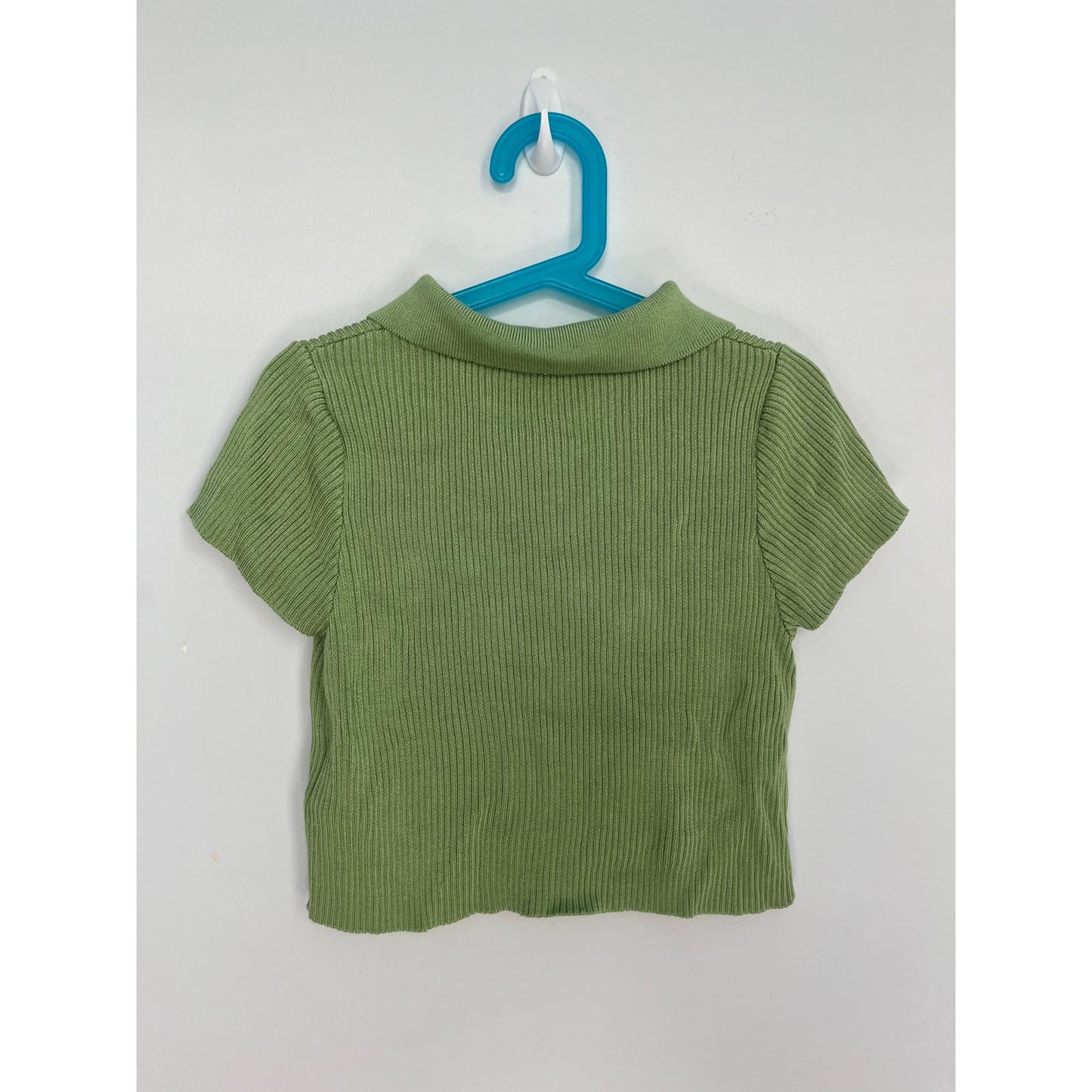 Callahan Knitwear Two Piece Set Women S Ribbed Green Button Top Shorts