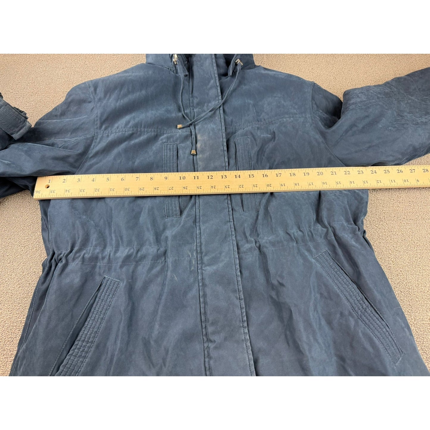 Mackintosh Women's Large Blue Insulated Hooded Jacket Parka Coat