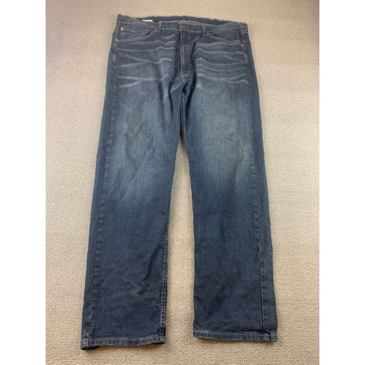 Levi's 505 Jeans Men's Size 40 X 32 Straight Denim Blue Medium Wash Distressed