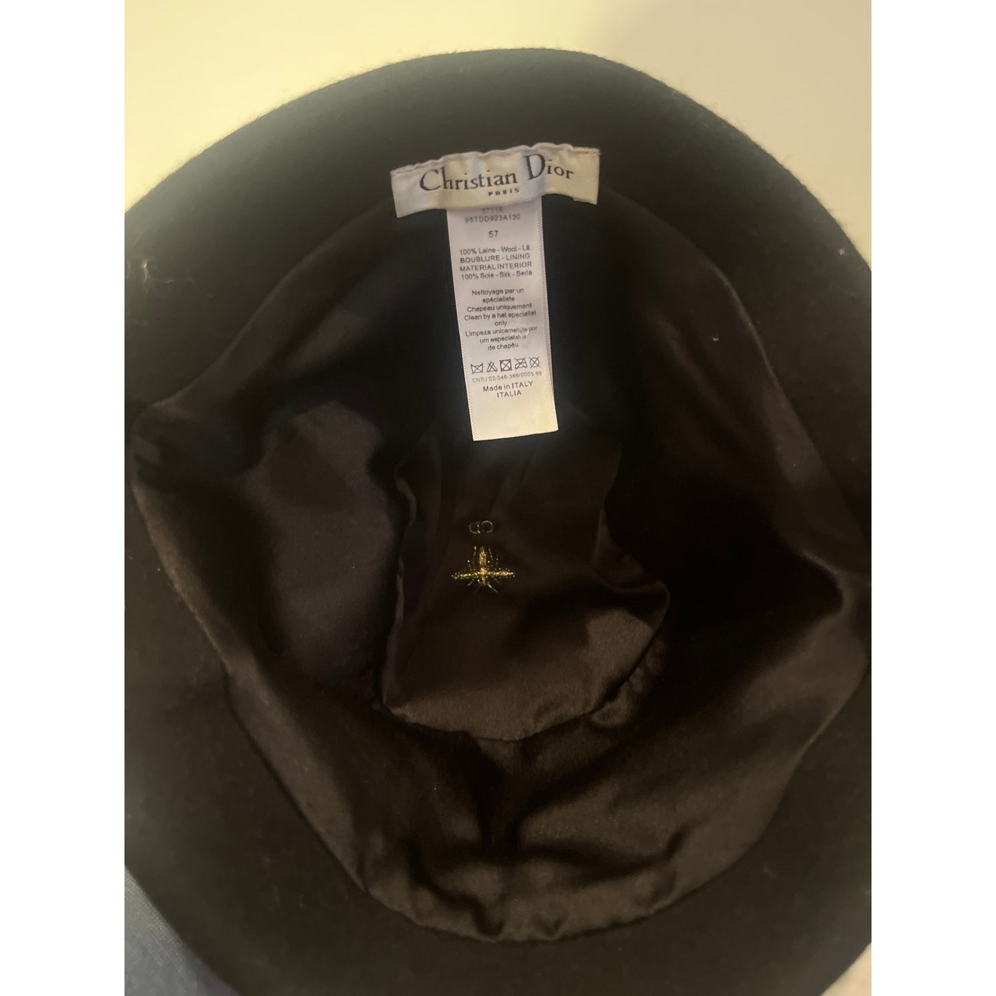 Dior Arty Felt Tulip Hat Size 57