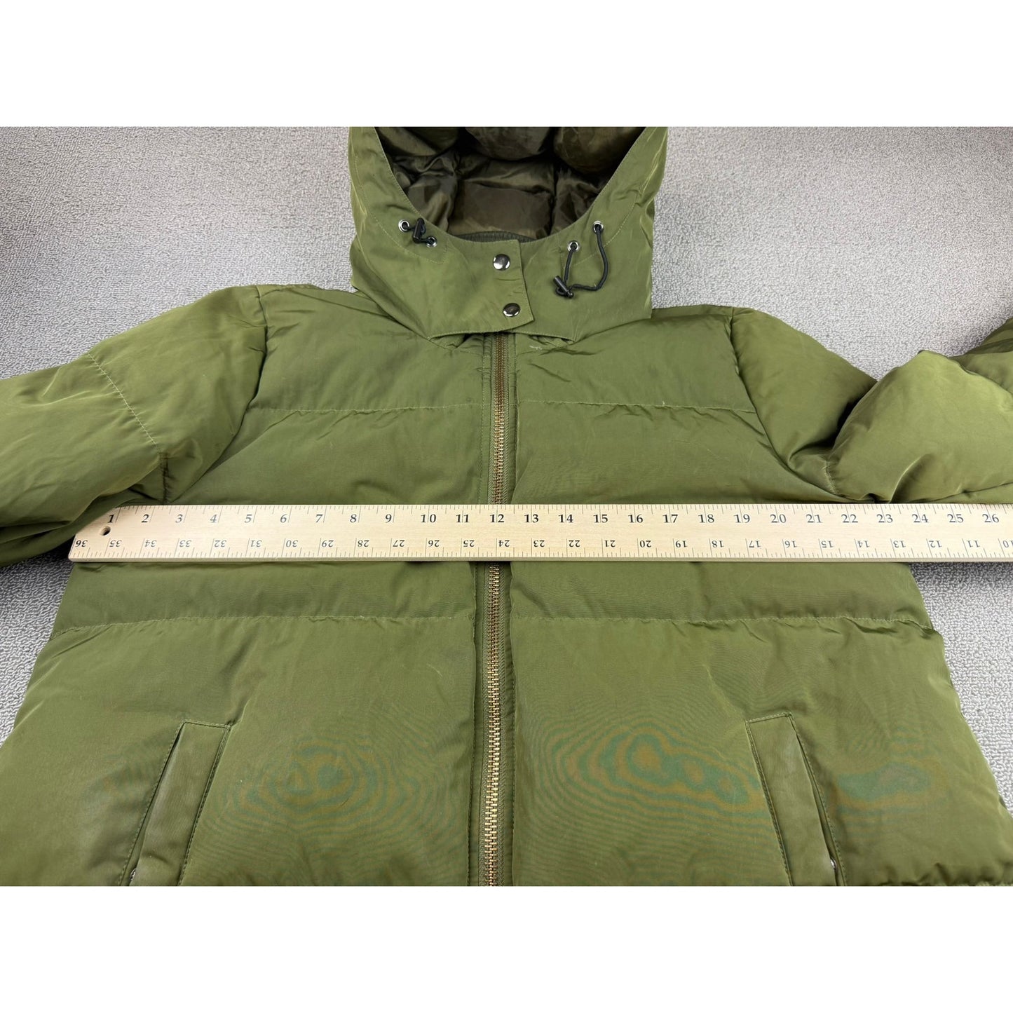 Madewell Women's Large Quilted Down Puffer Parka Green Jacket Coat