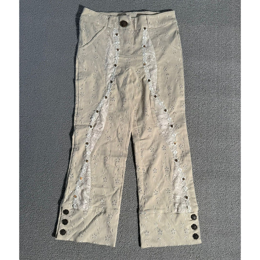 ETS Elements for Women Embroidered Capri Pants Size 36