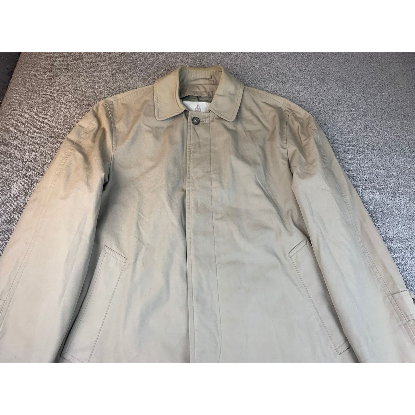 Vintage London Fog Men's Size 36 Regular Beige Full Length Trench Rain Coat