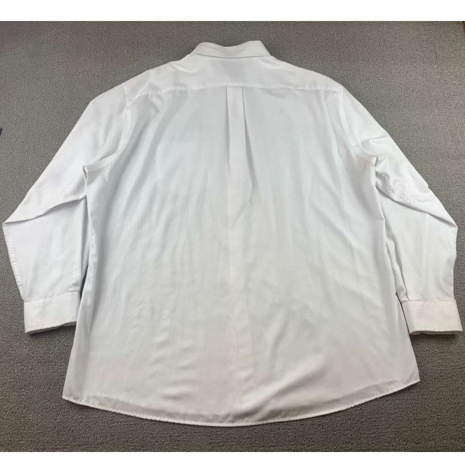 US POLO ASSN. White Button-Down Dress Shirt Wrinkle-Free Men's Size Extra Large