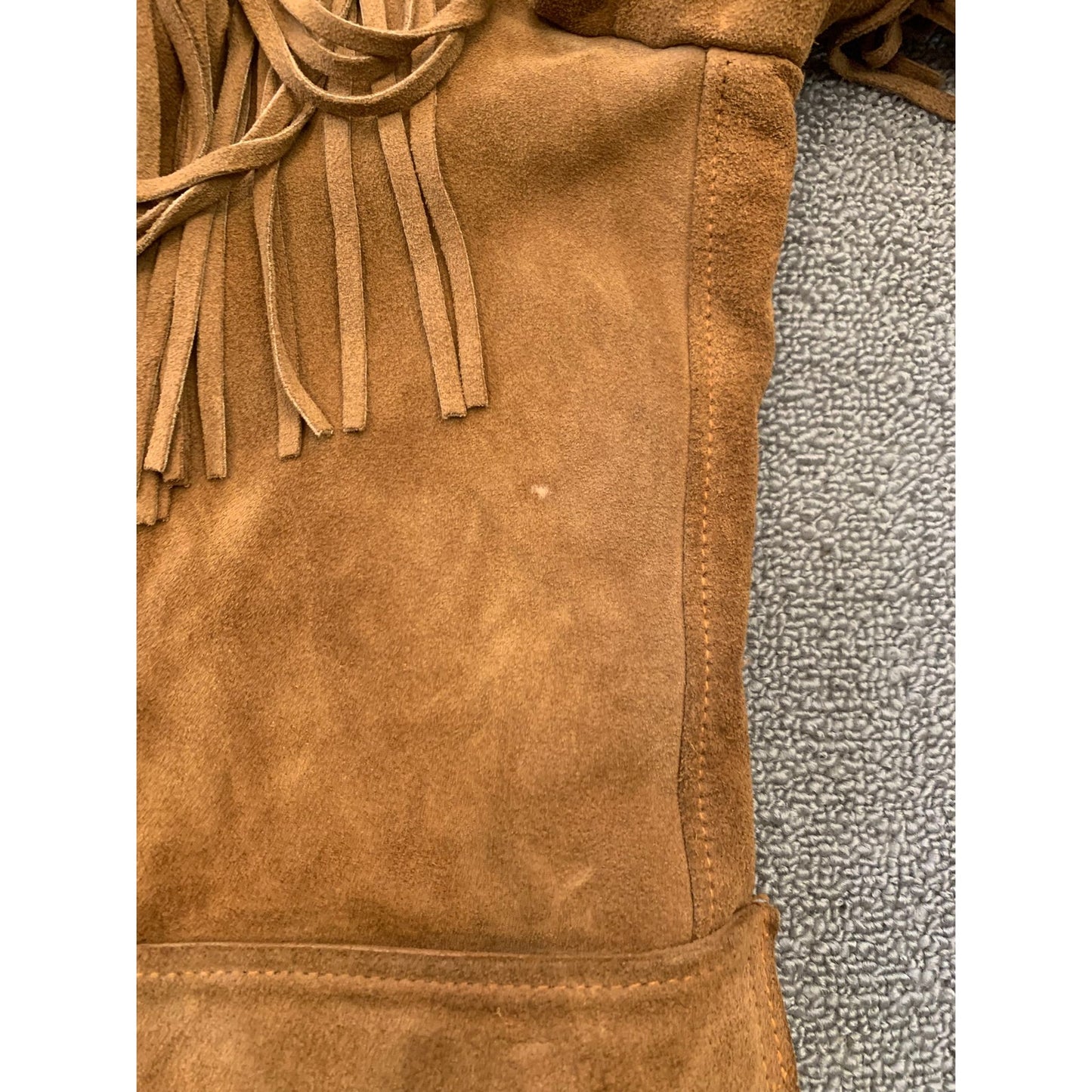 VINTAGE SCHOTT BROS. RANCHER Size 16 Brown Suede Fringe Jacket