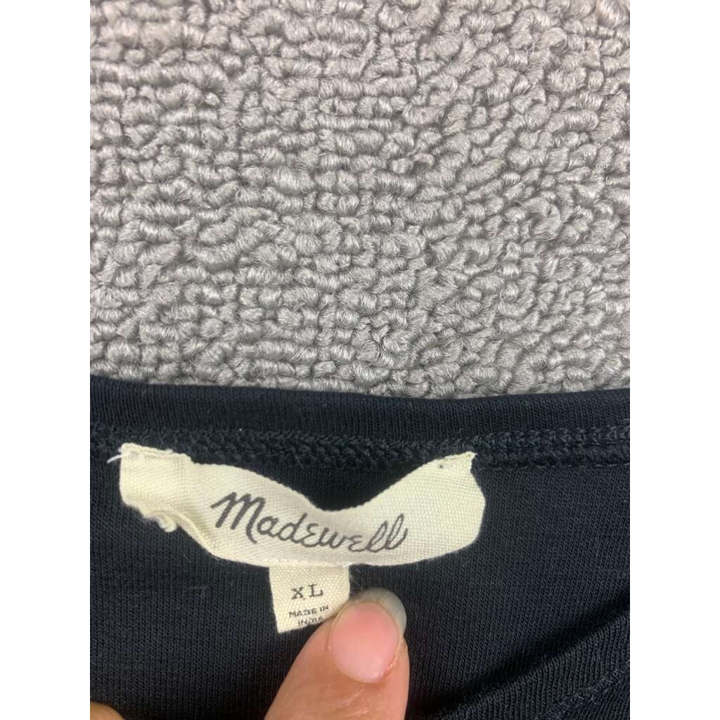 Madewell Cardigan Women's XL Black Button Front Knit Sweater Classic Minimalist
