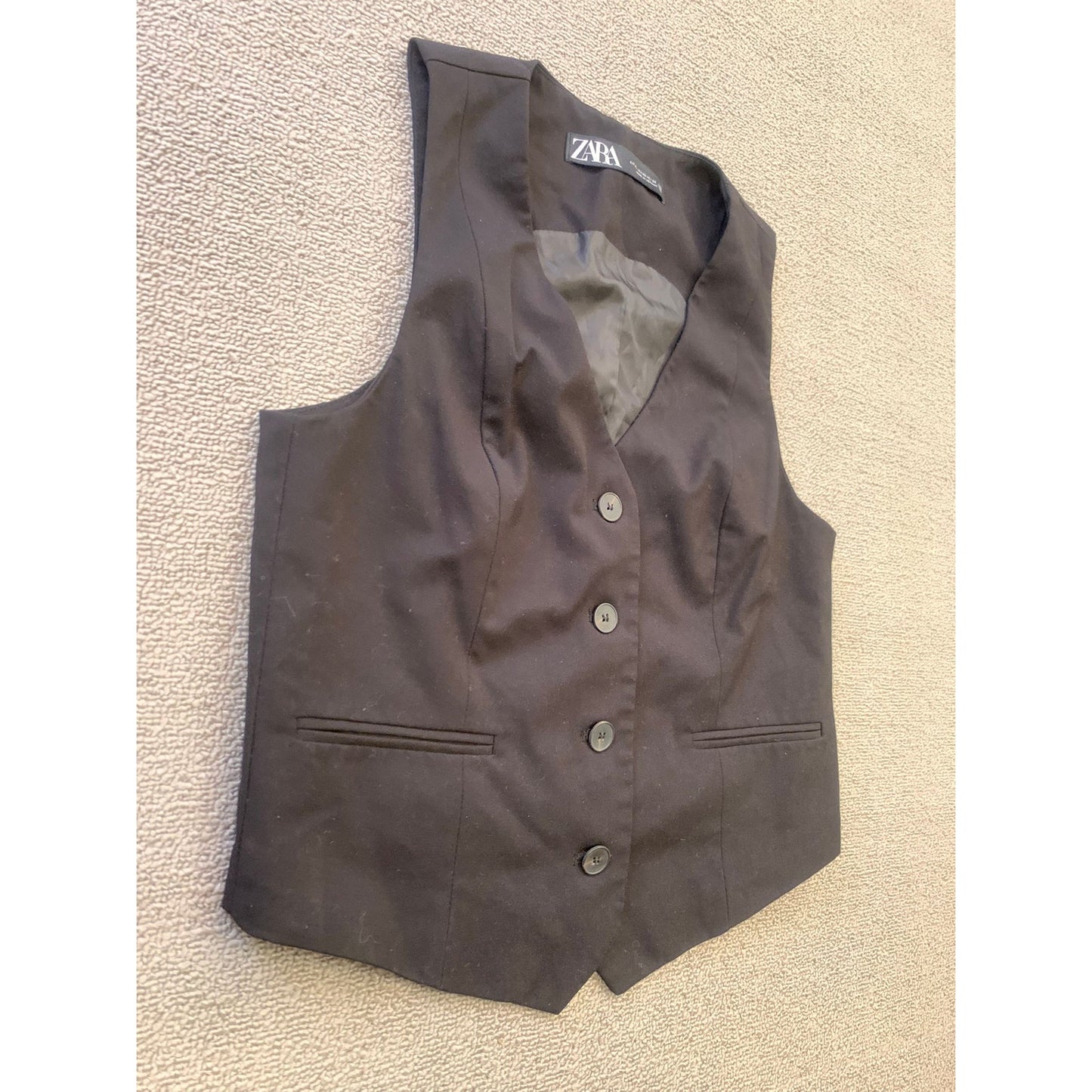 ZARA Women's XS Black Vest Dressy Formal