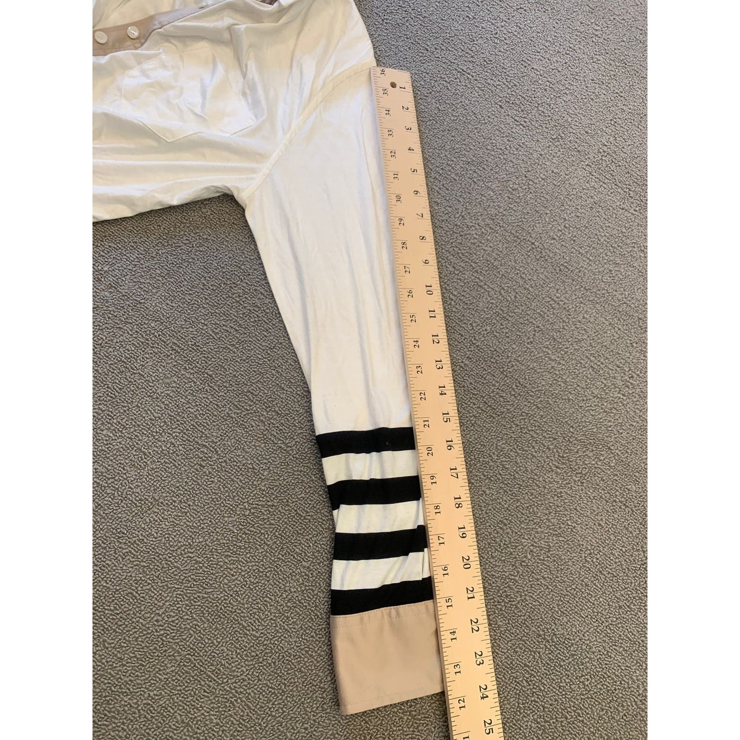 Per Se White Black Striped Button Down Shirt Women 8