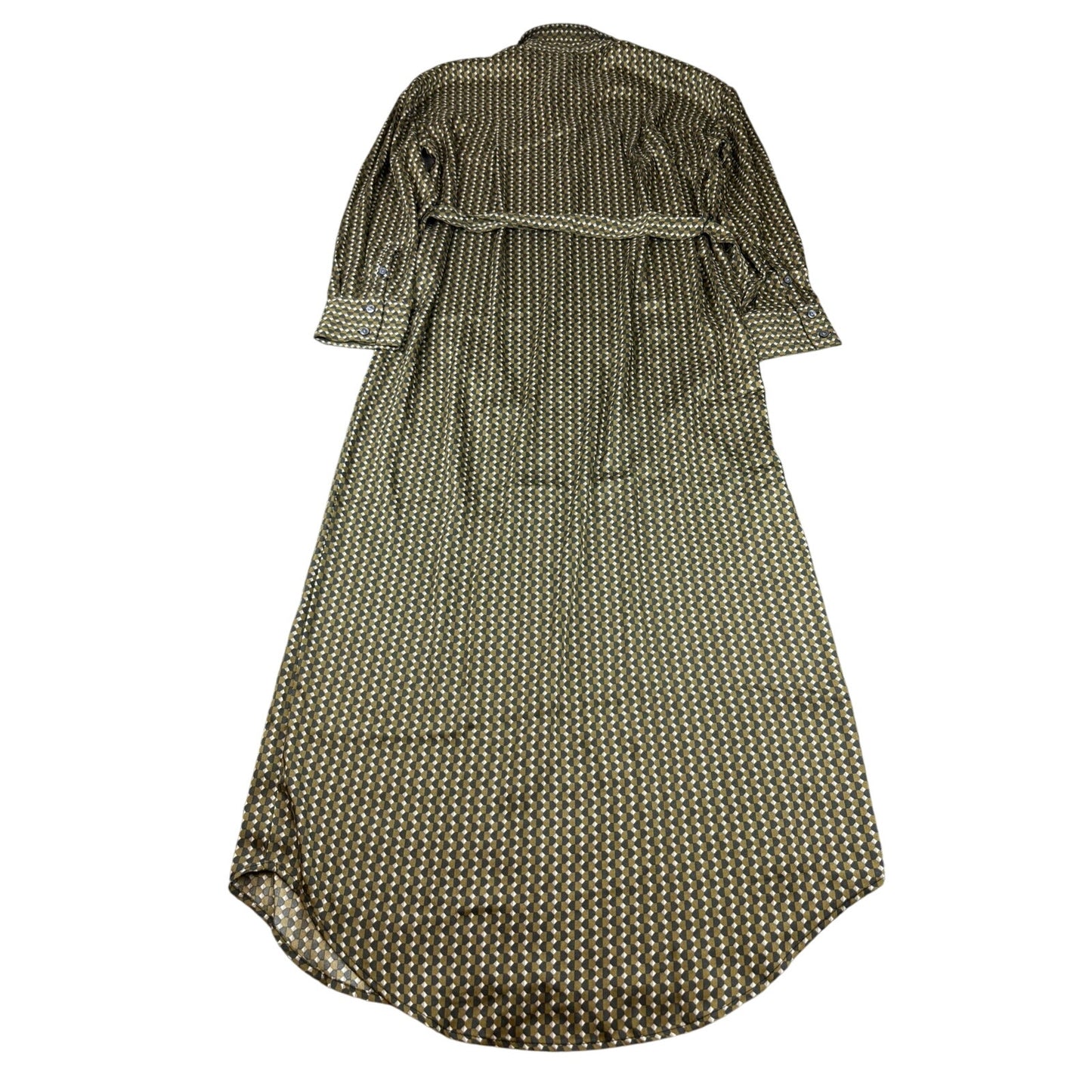 Banana Republic Women's Medium Green Black White Maxi Shirt Dress NWT