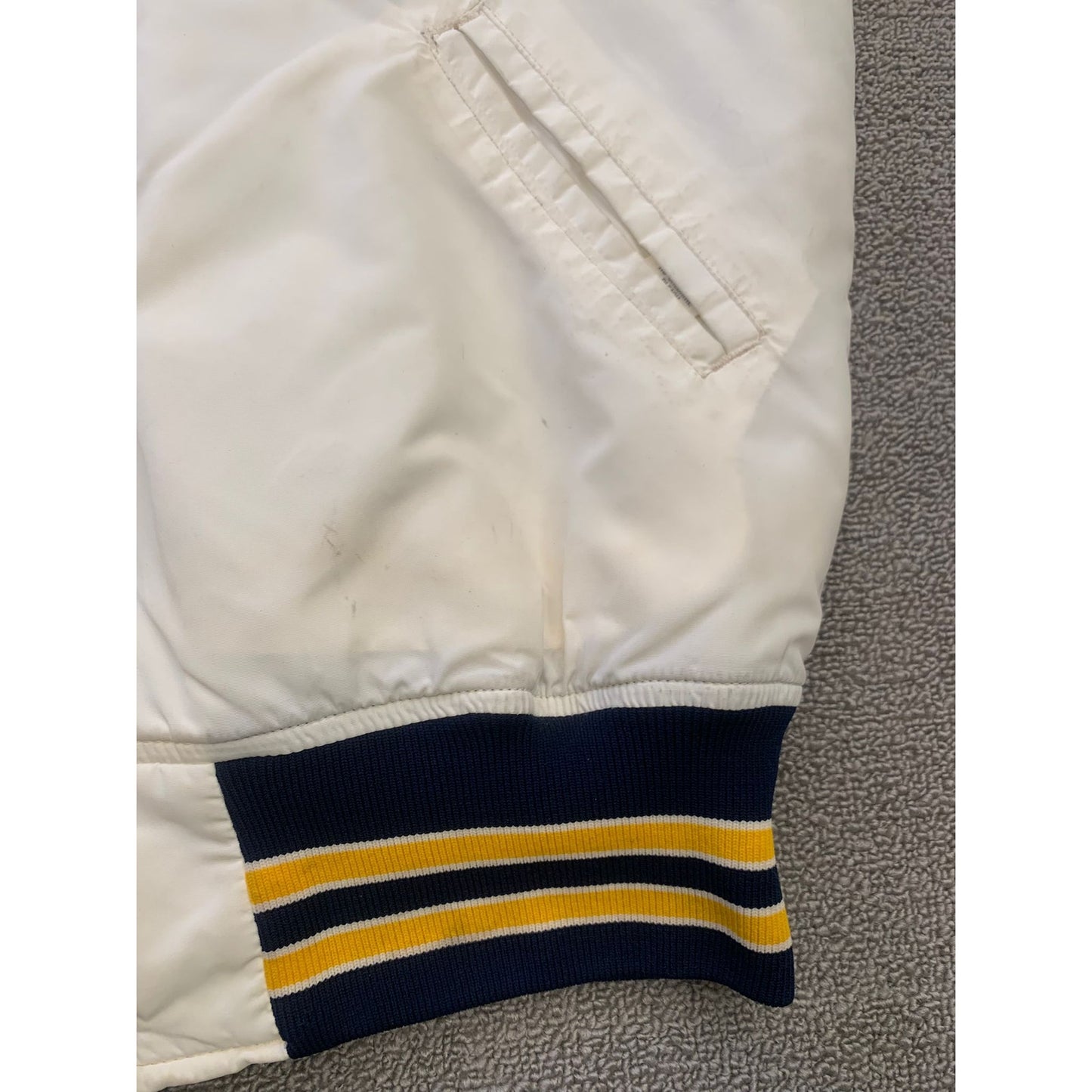 Vintage Maple Men's M White Black Yellow Varsity Jacket Athletic Sportswear