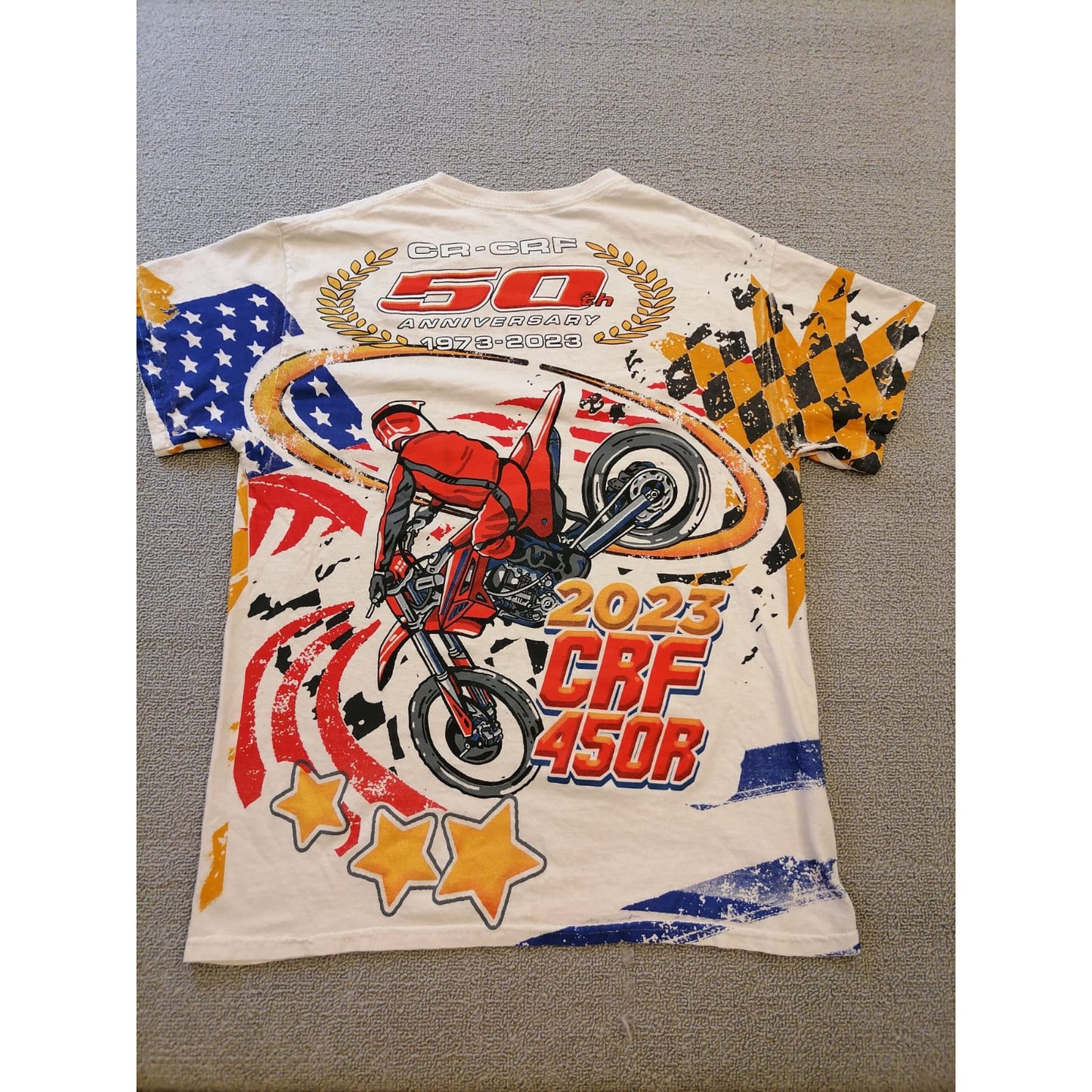 Honda Male S Powersports World Champions Motorcycle Racing Graphic T-Shirt
