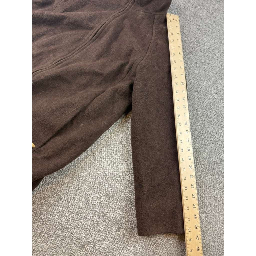 Ellen Tracy Women's Size 12 Chocolate Brown Wool Blend Winter Coat