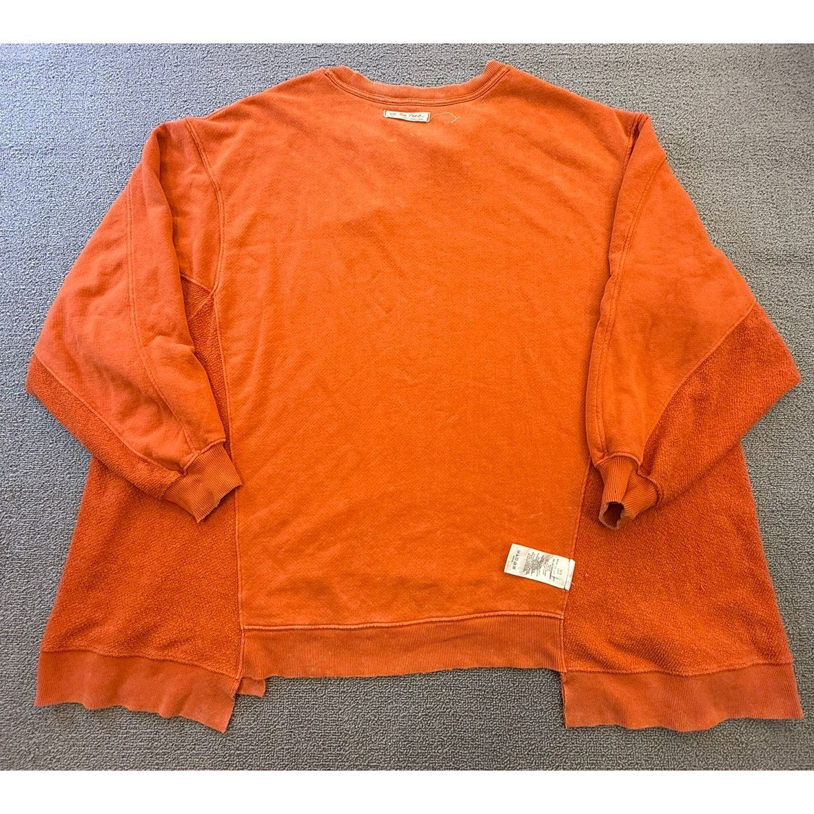 We The Free Women's Size Small Orange Pullover Sweater Baggy Over Size