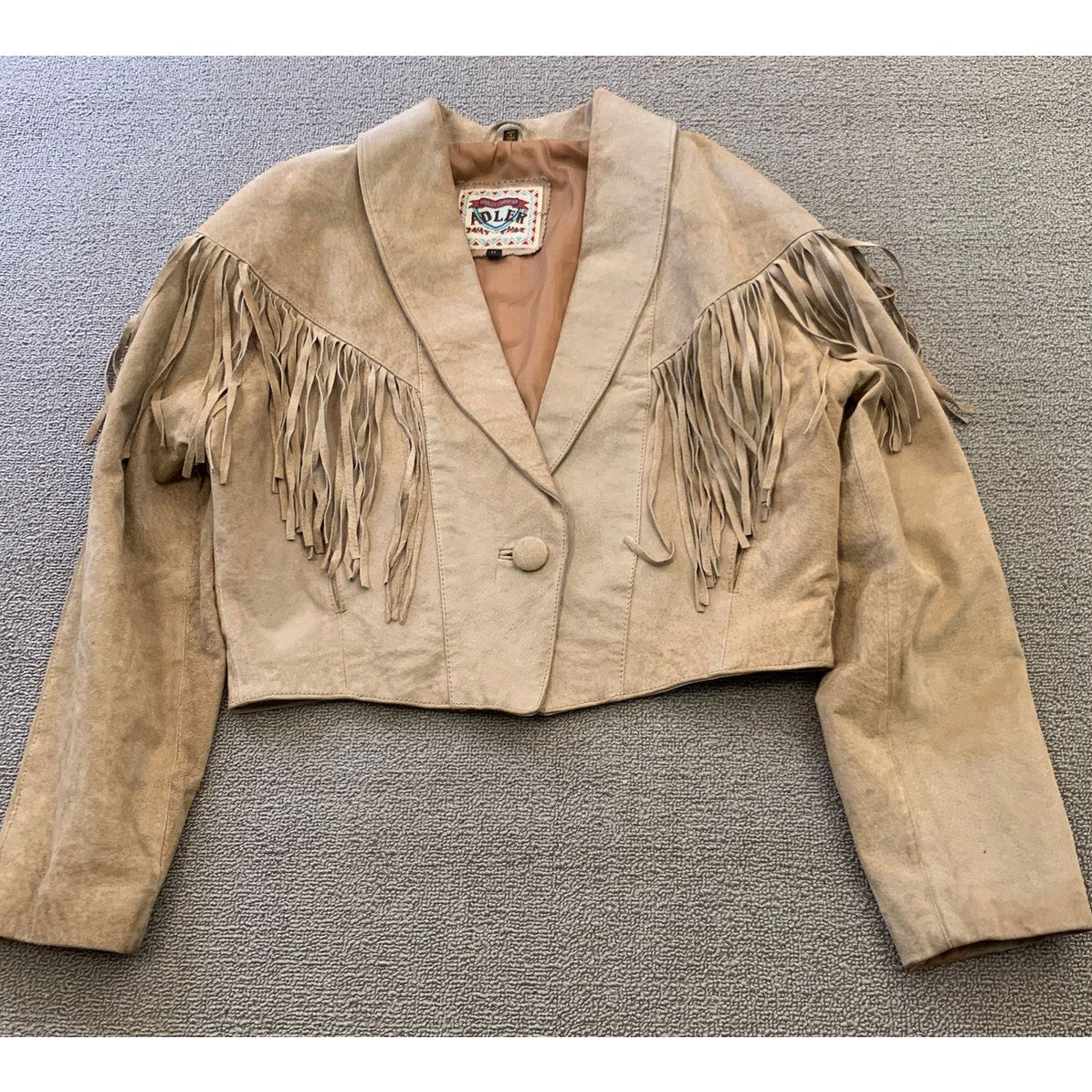 Vintage ADLER Women's Medium Suede Fringe Cropped Jacket
