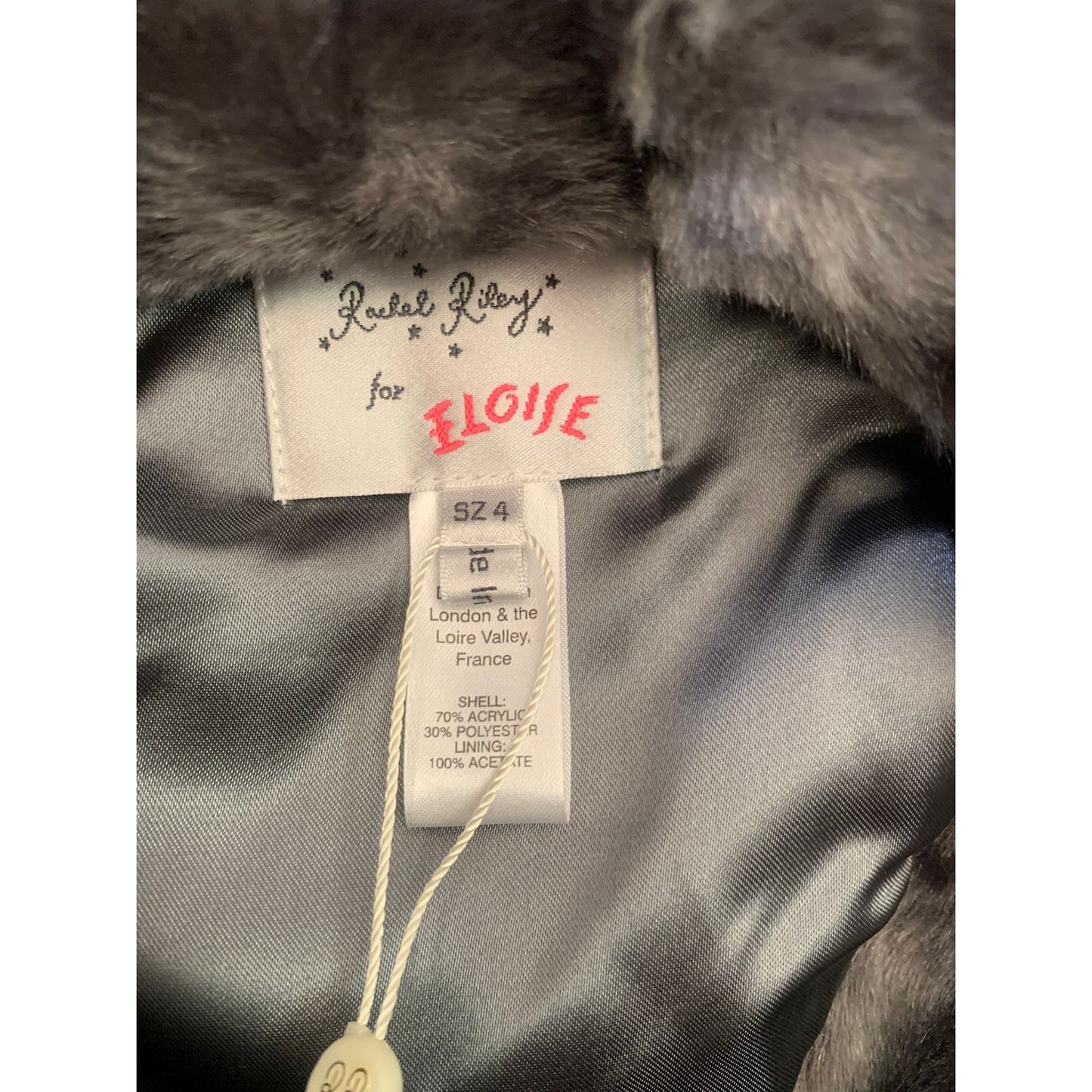 Rachel Riley For Eloise Baby Size 4 Gray Faux Fur Hat