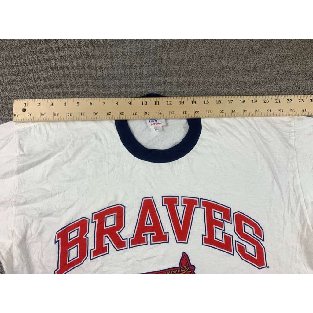 Vintage All Out Fan Apparel XL Atlanta Braves Baseball T Shirt USA Made 1997