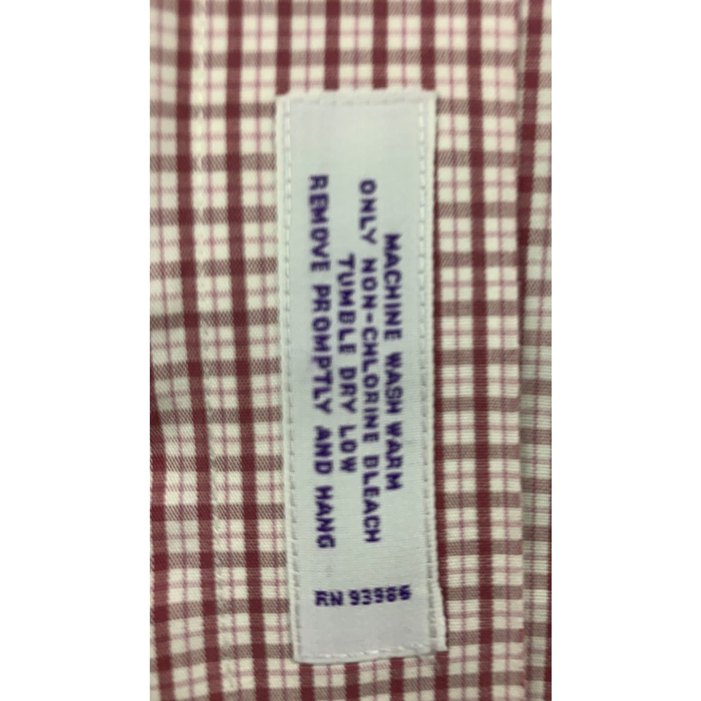 Brooks Brothers Shirt Men 15 1/2 -33 Red White Check Long Sleeve Woven in Italy