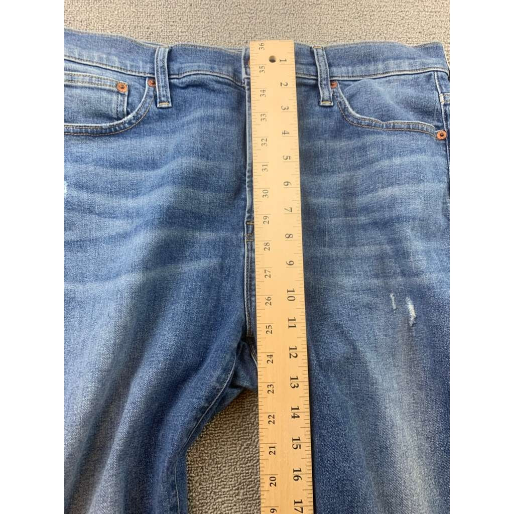 J.Crew Denim Jeans Toothpick Women 32 Blue Skinny Raw Hem Fair Trade Stretchy