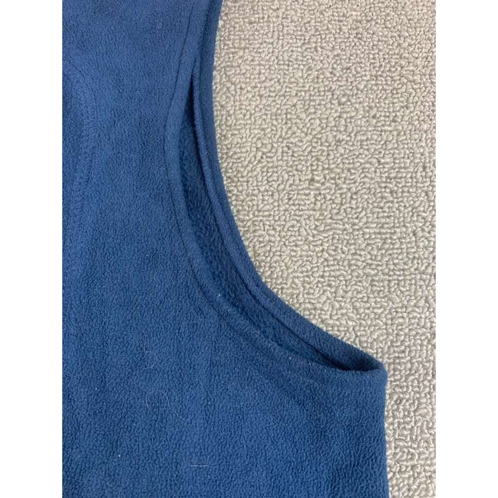 Columbia Men's Large Blue Sleeveless Full-Zip Outdoor Hiking Fleece Vest Jacket
