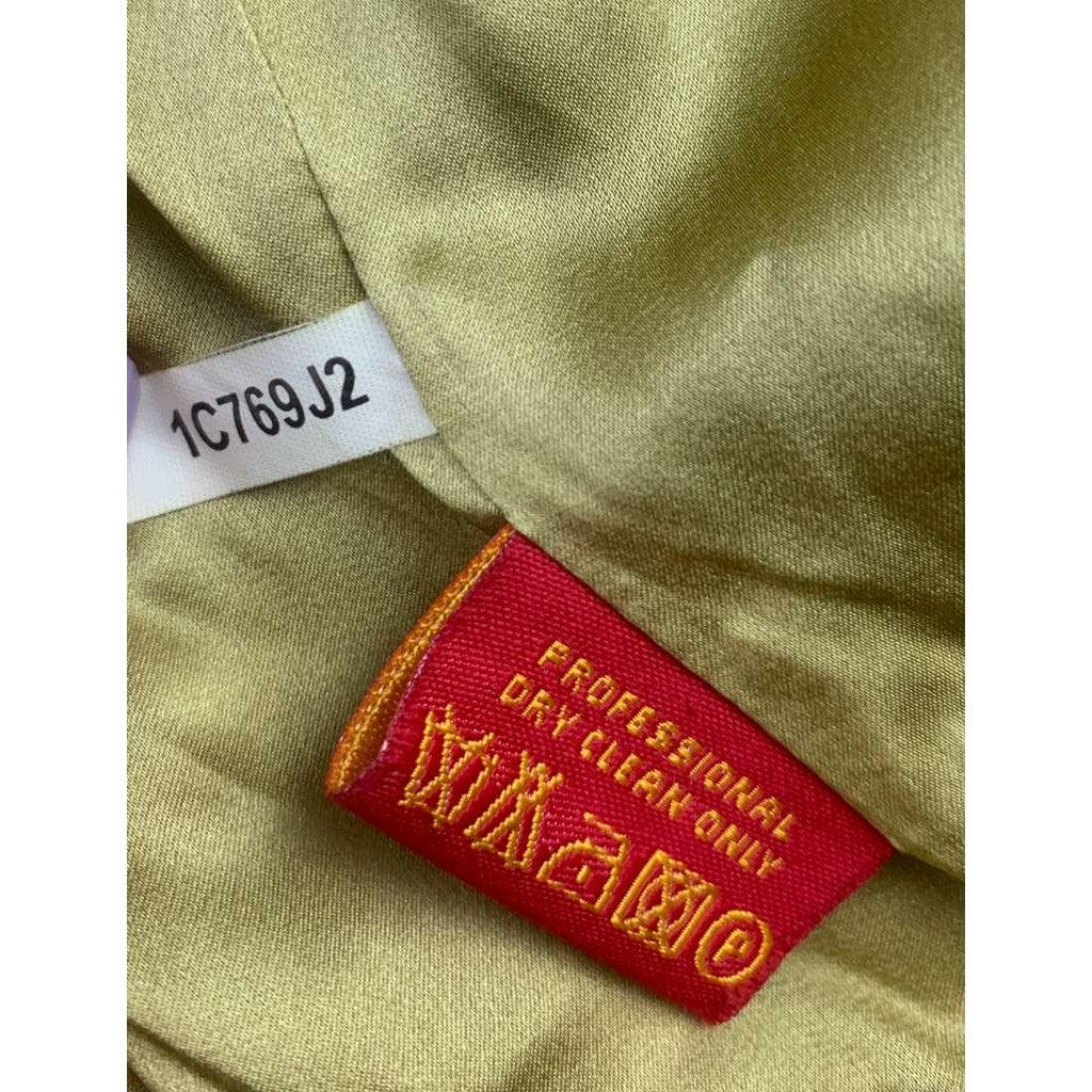 Shanghai Tang  Jacket Size 14 Brown 100% Suede Leather Silk Lining
