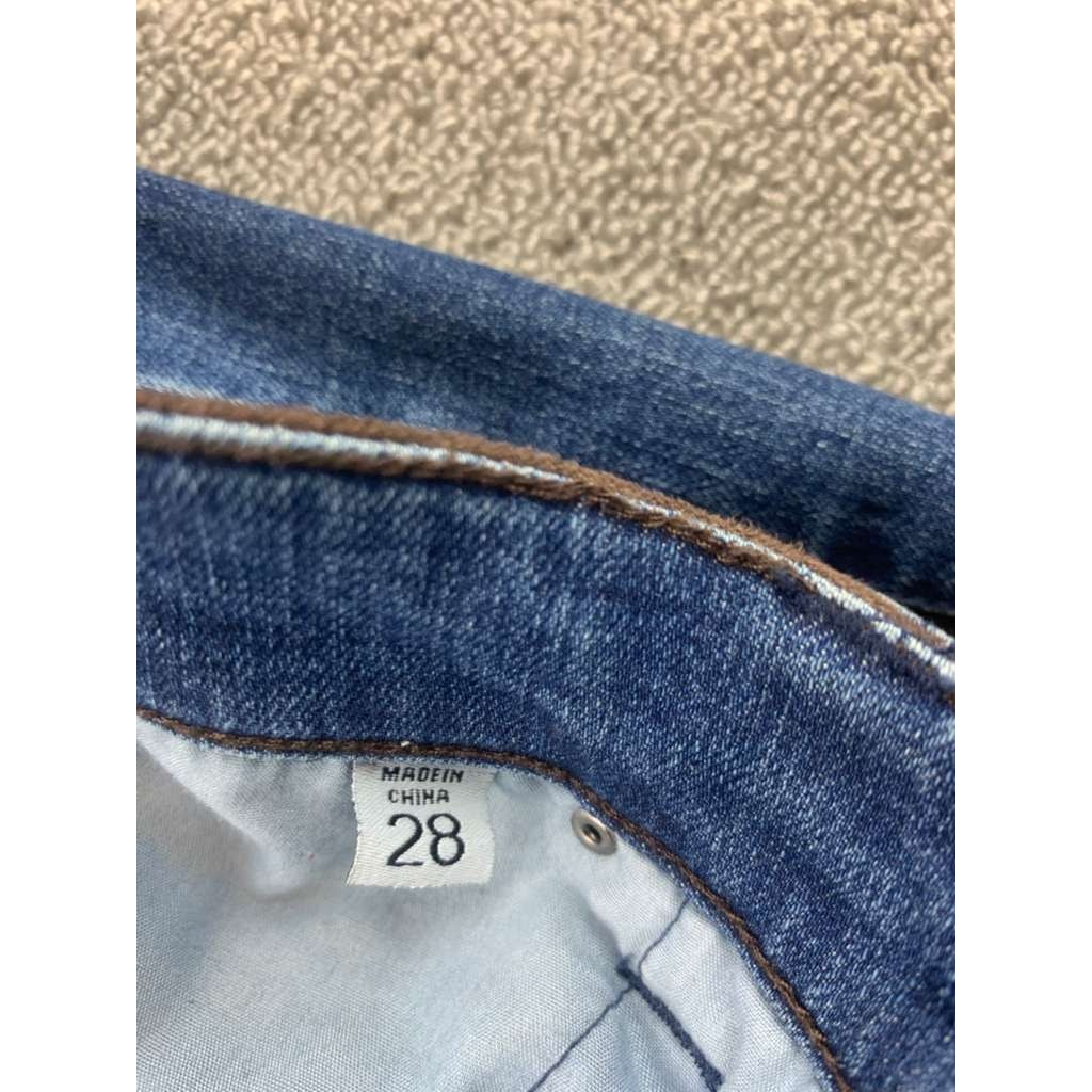 Ecru Los Feliz Women 28 Blue Jeans Brown Soft Velvet Inset