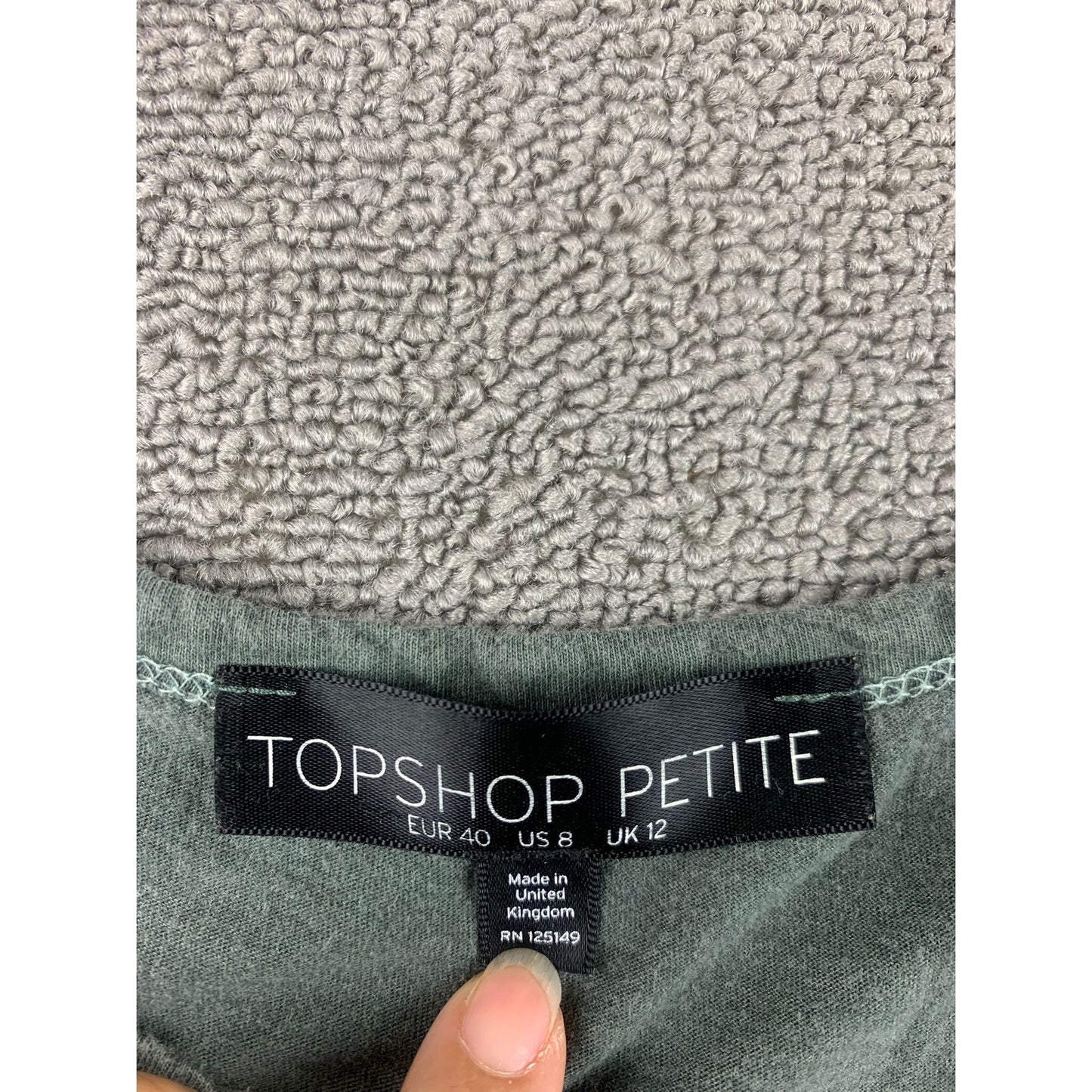 Topshop Petite Tank Top Women US 8 Boston USA 1980 Graphic Sleeveless Green