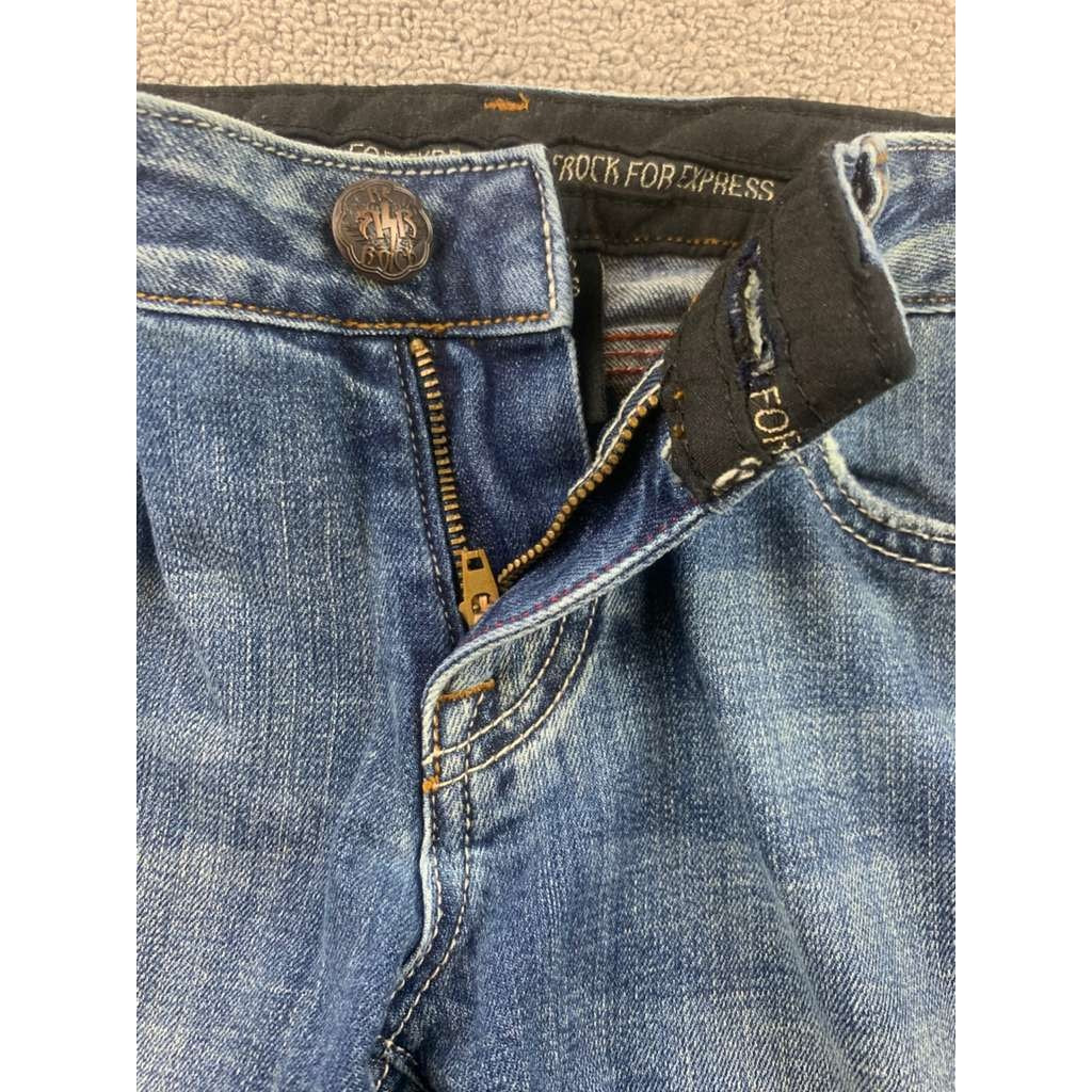 Y2K Rerock Express Jeans Women's 4 Regular Blue Bootcut Denim Pants