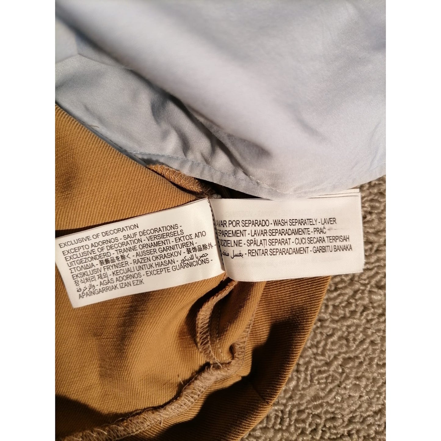 ZARA Medium Female Brown Tan Pleated Skirt with White Layered Hemline Stylish